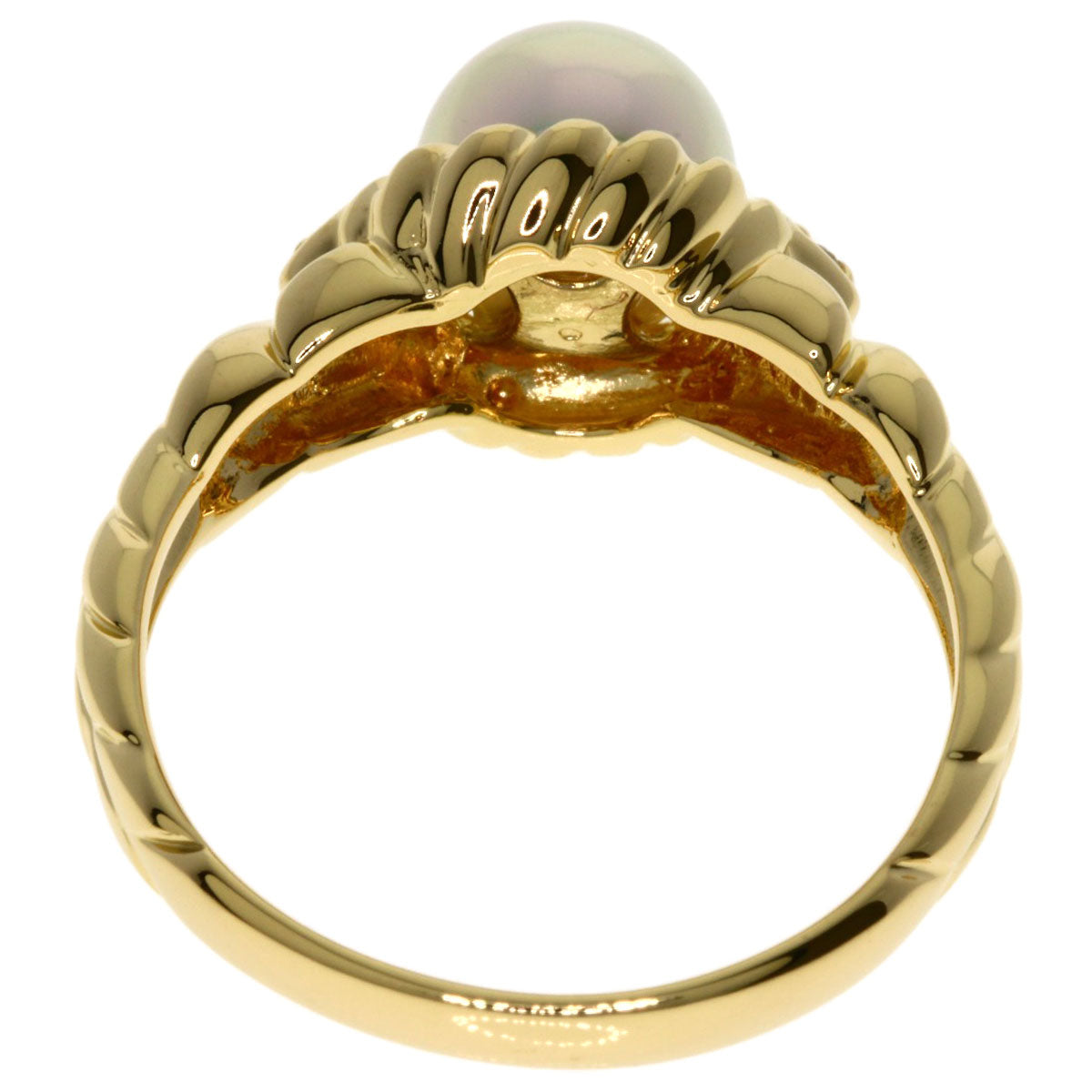 ディオール パール 真珠 ダイヤモンド リング・指輪 K18イエローゴールド レディース 【中古】【Dior】