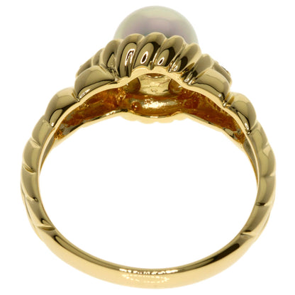 ディオール パール 真珠 ダイヤモンド リング・指輪 K18イエローゴールド レディース 【中古】【Dior】