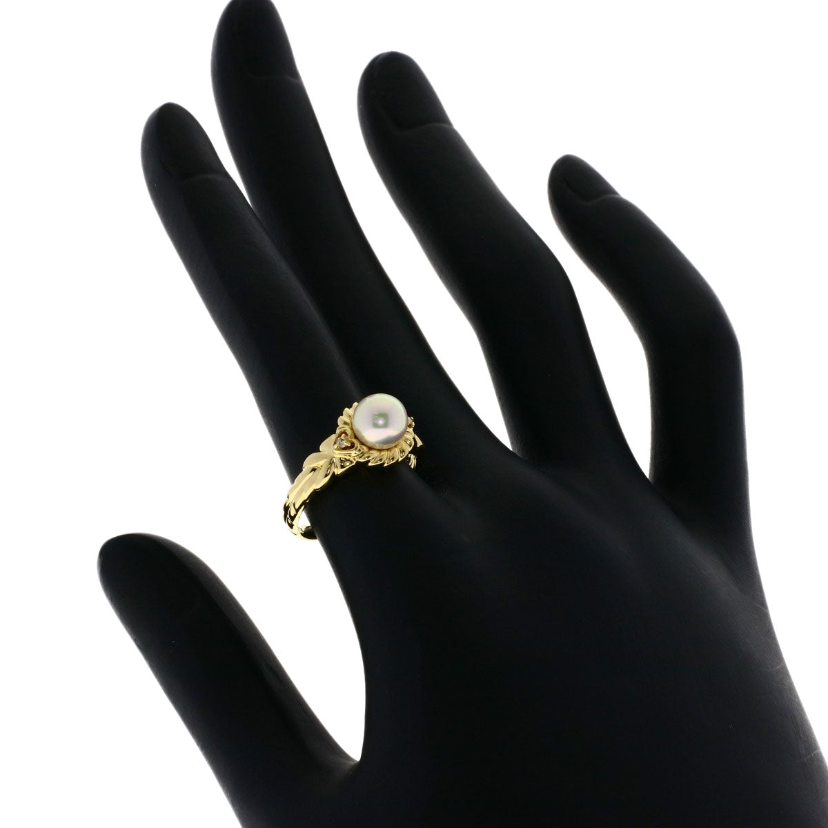 ディオール パール 真珠 ダイヤモンド リング・指輪 K18イエローゴールド レディース 【中古】【Dior】