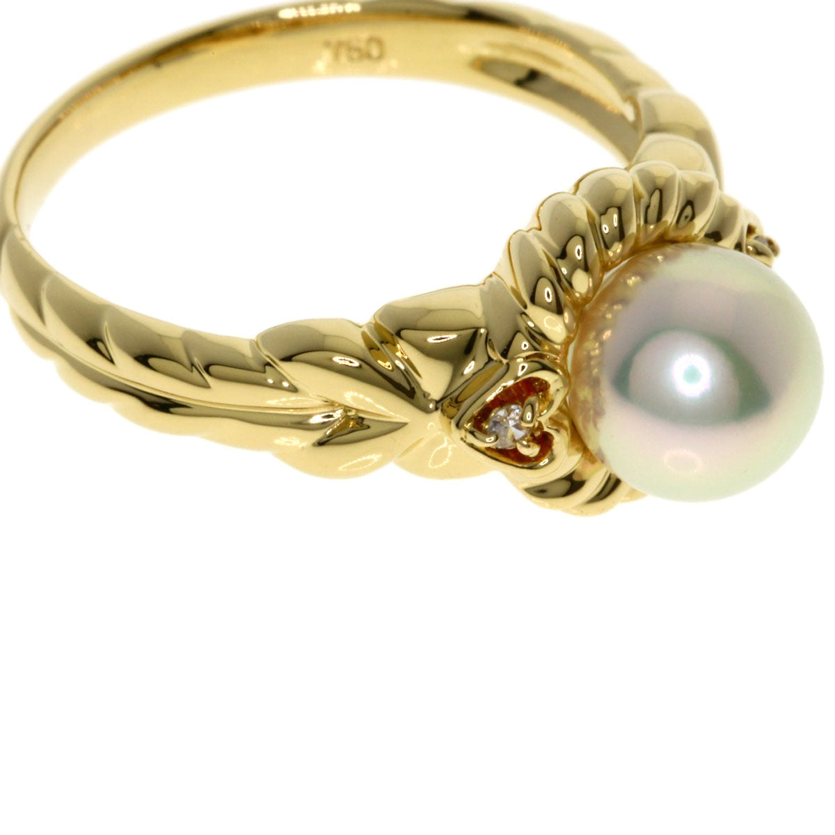 ディオール パール 真珠 ダイヤモンド リング・指輪 K18イエローゴールド レディース 【中古】【Dior】