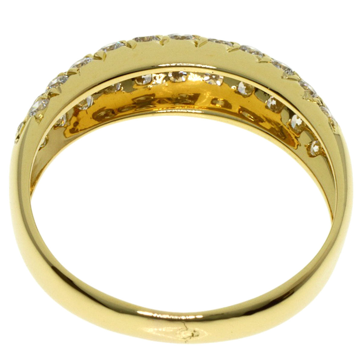 Van Cleef & Arpels Pave Diamond #51 Ring K18 Yellow Gold Ladies [Used]