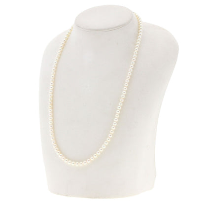 MIKIMOTO Long Pearl Necklace Silver Ladies [Used]