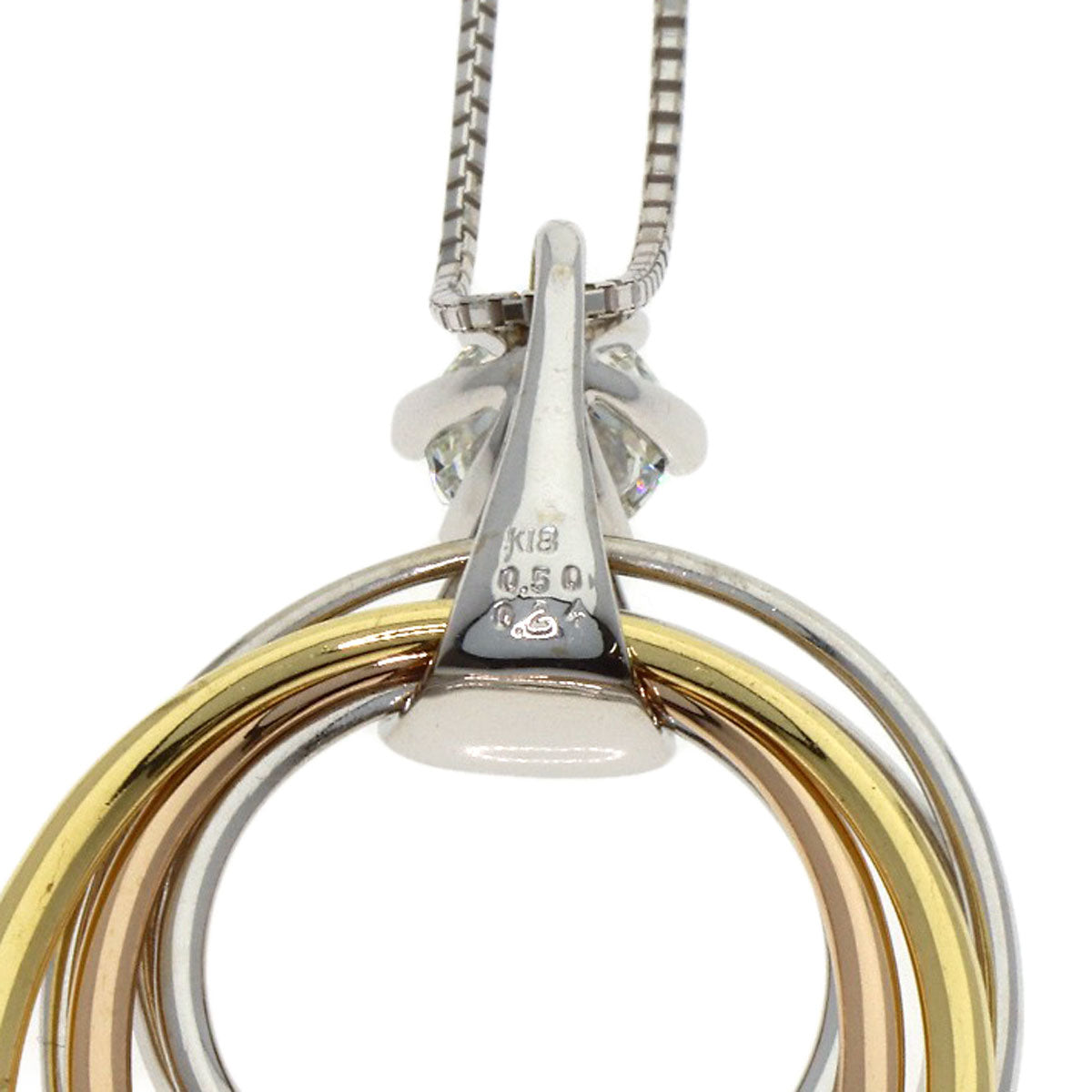 FOREVERMARK Millmore Diamond Necklace K18 White Gold 18K Yellow GoldLadies [Used]