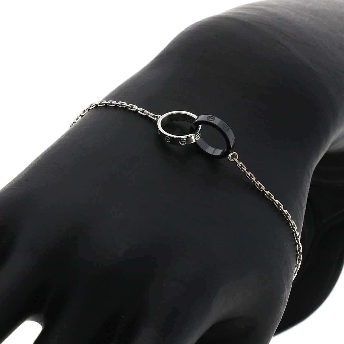 CARTIER Baby Love Ceramic Bracelet K18 White Gold CeramicLadies [Used]
