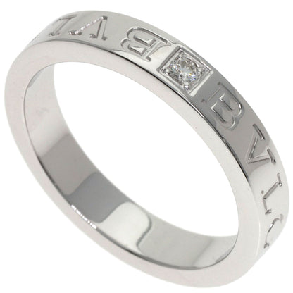 BVLGARI Double Logo Diamond Ring K18 White Gold Ladies [Used]