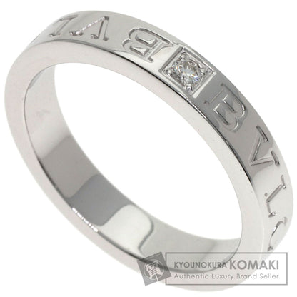 BVLGARI Double Logo Diamond Ring K18 White Gold Ladies [Used]