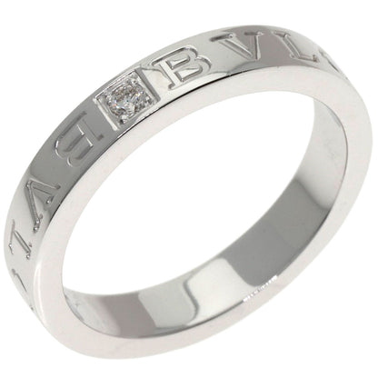 BVLGARI Double Logo Diamond Ring K18 White Gold Ladies [Used]