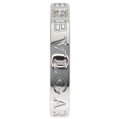 BVLGARI Double Logo Diamond Ring K18 White Gold Ladies [Used]