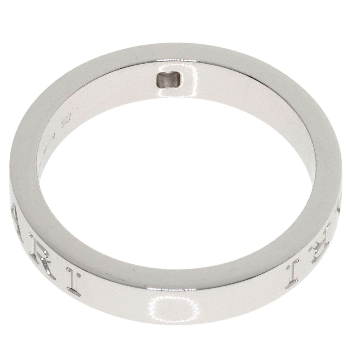 BVLGARI Double Logo Diamond Ring K18 White Gold Ladies [Used]