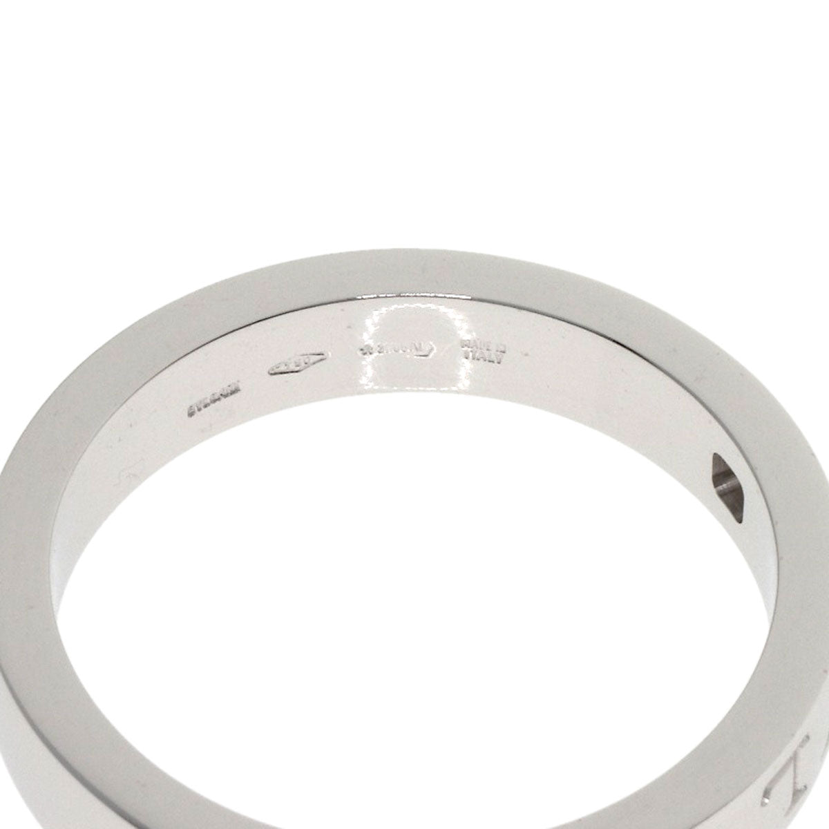 BVLGARI Double Logo Diamond Ring K18 White Gold Ladies [Used]