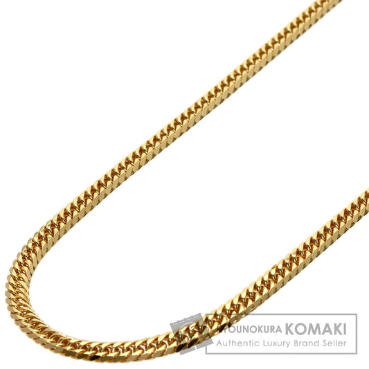 Curb chain Kihei 6-sided double Necklace K18 Yellow Gold 20g　mens