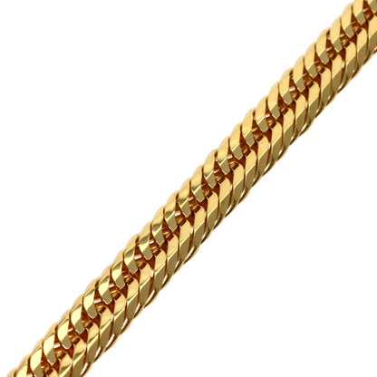 Curb Chain Kihei 12-sided Triple Bracelet K18 Yellow Gold 19.3g　Ladies