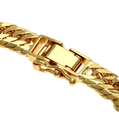 Curb Chain Kihei 12-sided Triple Bracelet K18 Yellow Gold 19.3g　Ladies