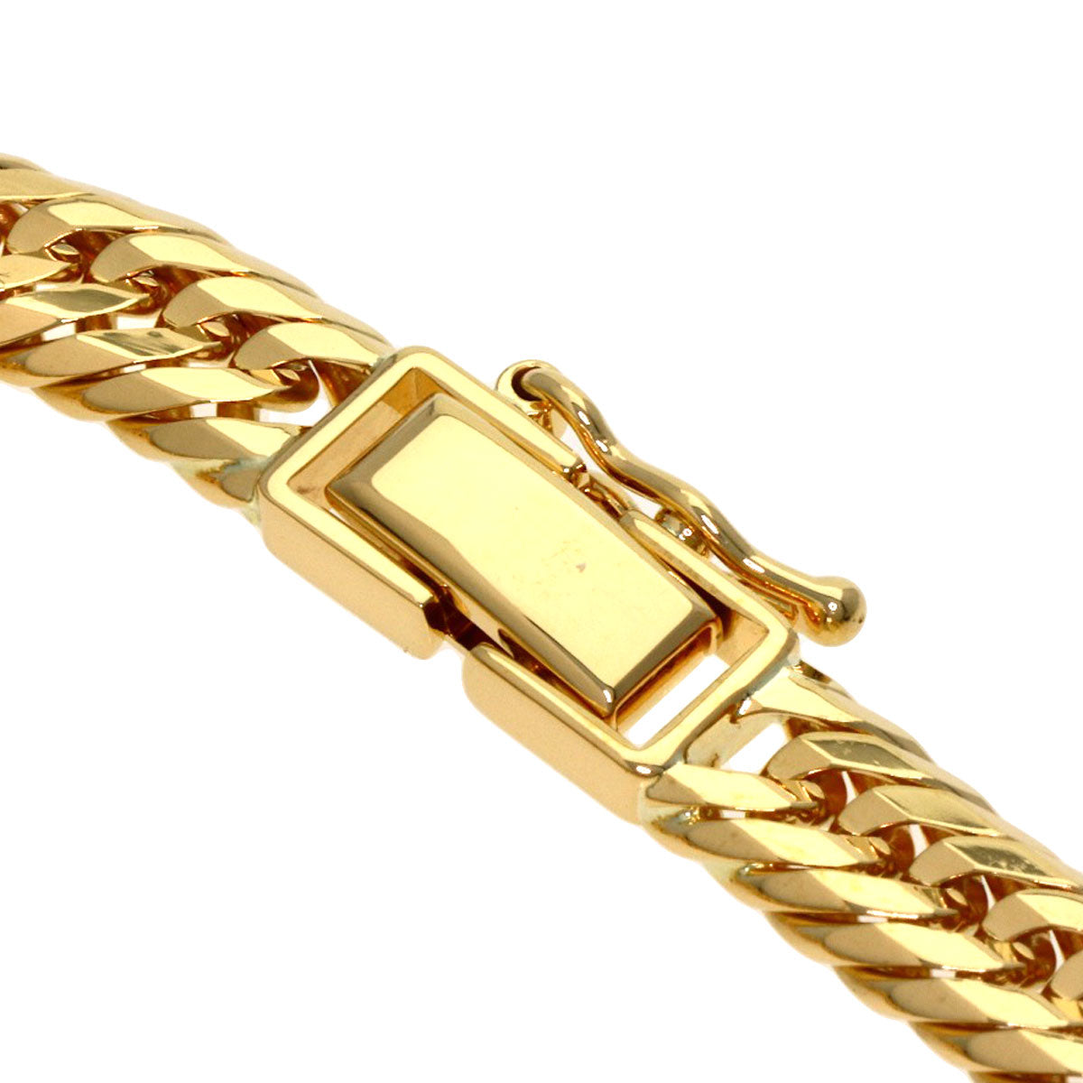 Curb Chain Kihei 12-sided Triple Bracelet K18 Yellow Gold 19.3g　Ladies