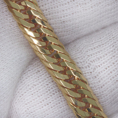 Curb Chain Kihei 12-sided Triple Bracelet K18 Yellow Gold 19.3g　Ladies