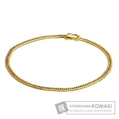 Curb Chain Kihei 8-sided Triple Bracelet K18 Yellow Gold 10.1g　mens