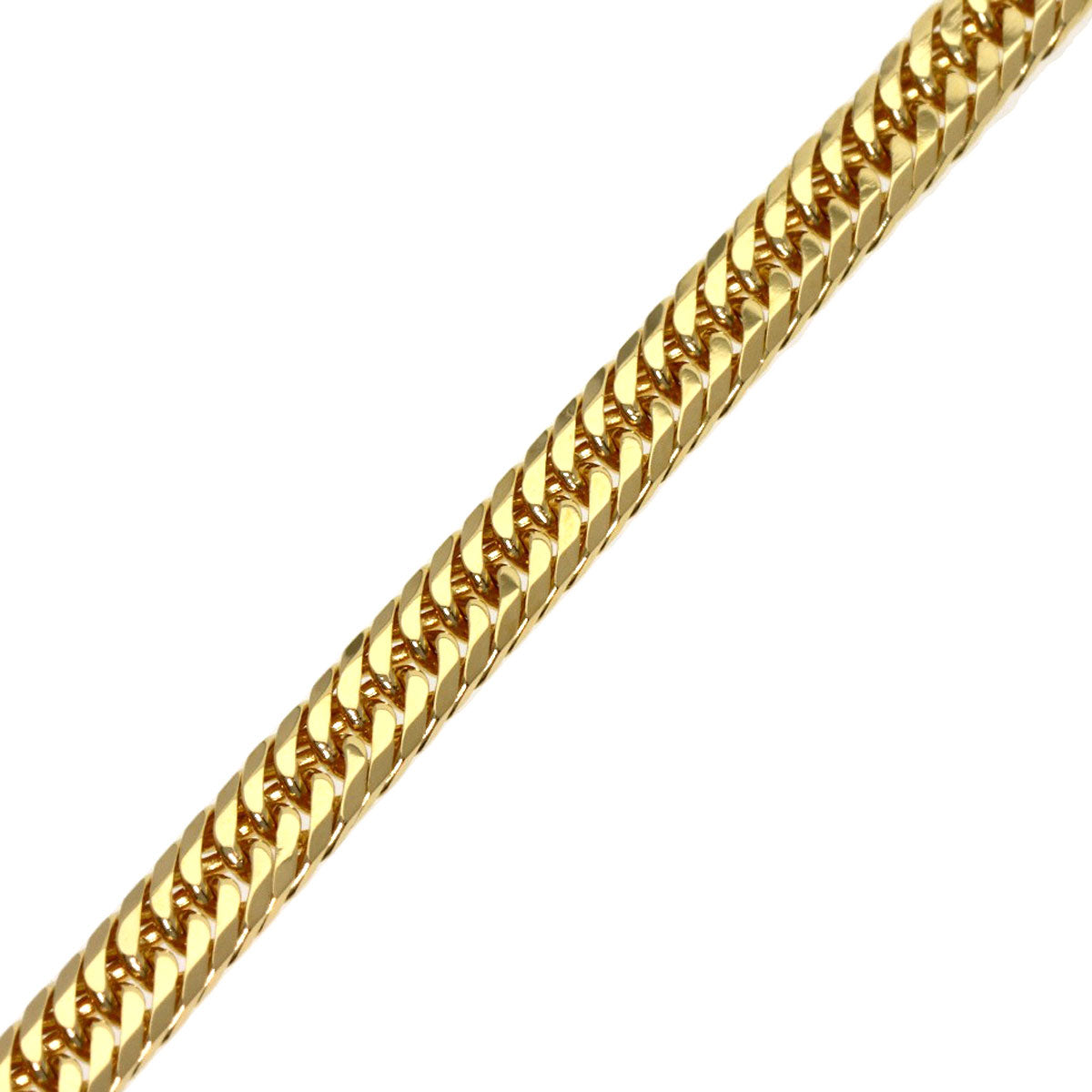 Curb Chain Kihei 8-sided Triple Bracelet K18 Yellow Gold 10.1g　mens