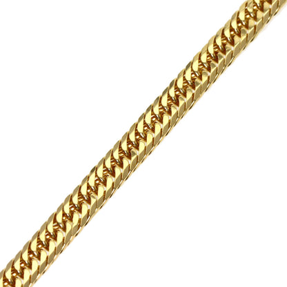 Curb Chain Kihei 8-sided Triple Bracelet K18 Yellow Gold 10.1g　mens