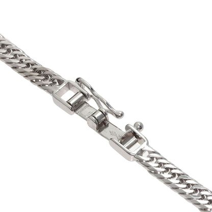 Curb Chain Kihei 8-sided Triple Necklace K18 White Gold 20.4g　Ladies