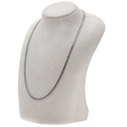 Curb Chain Kihei 8-sided Triple Necklace K18 White Gold 20.4g　Ladies