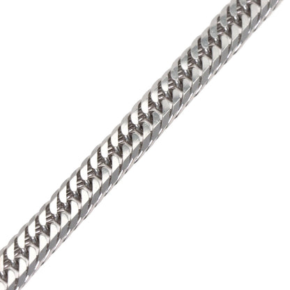 Curb Chain Kihei 8-sided Triple Necklace K18 White Gold 20.4g　Ladies