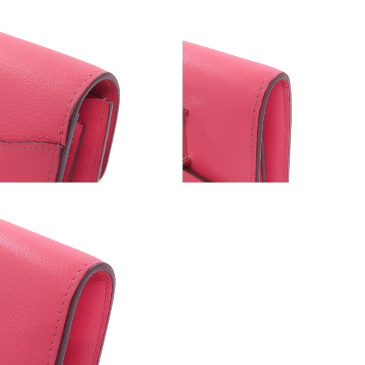 HERMES Constance Compact Silver Hardware Bifold Wallet with Coin Pocket Vaugham Ladies [Used]