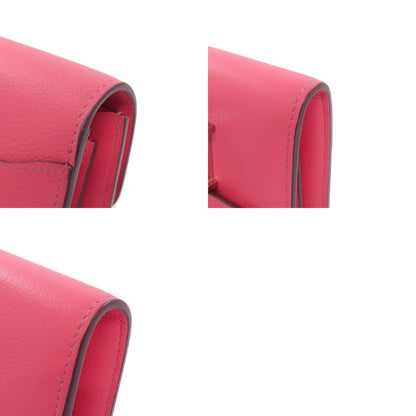 HERMES Constance Compact Silver Hardware Bifold Wallet with Coin Pocket Vaugham Ladies [Used]