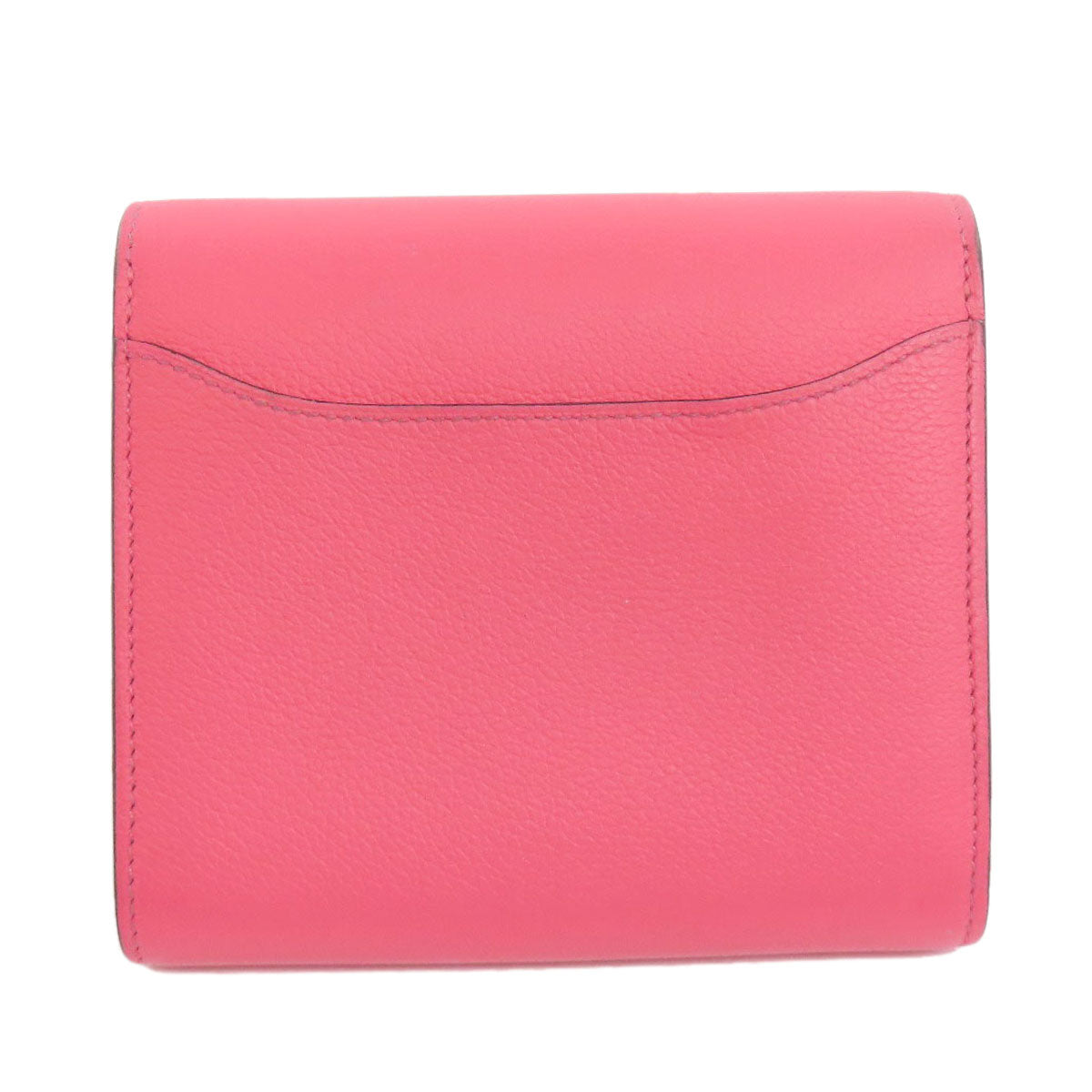 HERMES Constance Compact Silver Hardware Bifold Wallet with Coin Pocket Vaugham Ladies [Used]