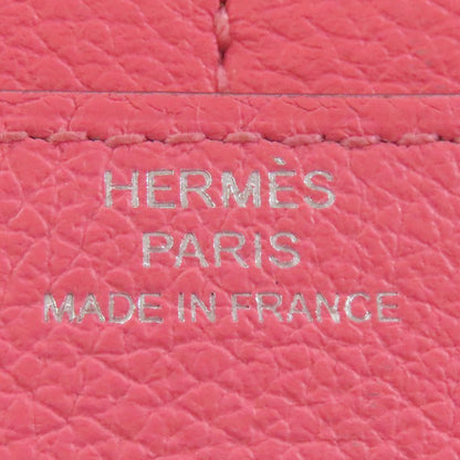 HERMES Constance Compact Silver Hardware Bifold Wallet with Coin Pocket Vaugham Ladies [Used]