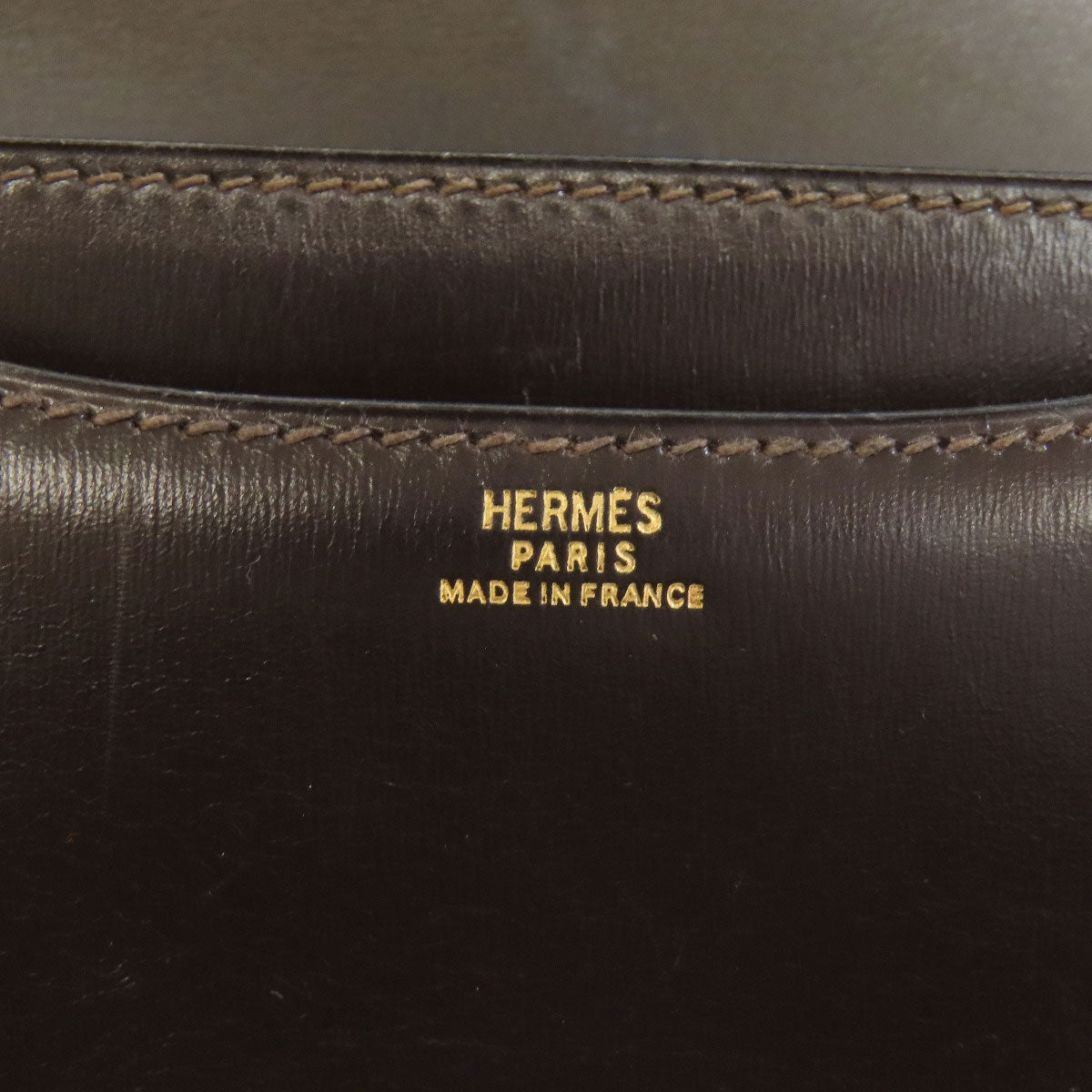 HERMES   Shoulder Bag Constance Mini GoldHardware Box calf Ladies