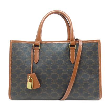 CELINE Triomphe 2WAY Tote Bag PVC Ladies [Used]