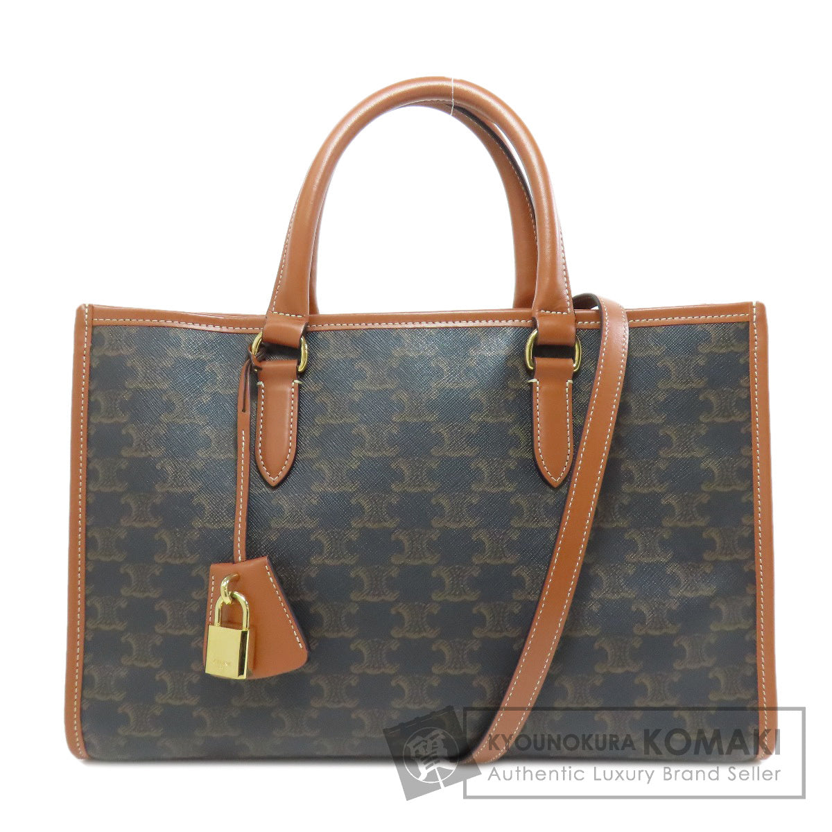 CELINE Triomphe 2WAY Tote Bag PVC Ladies [Used]