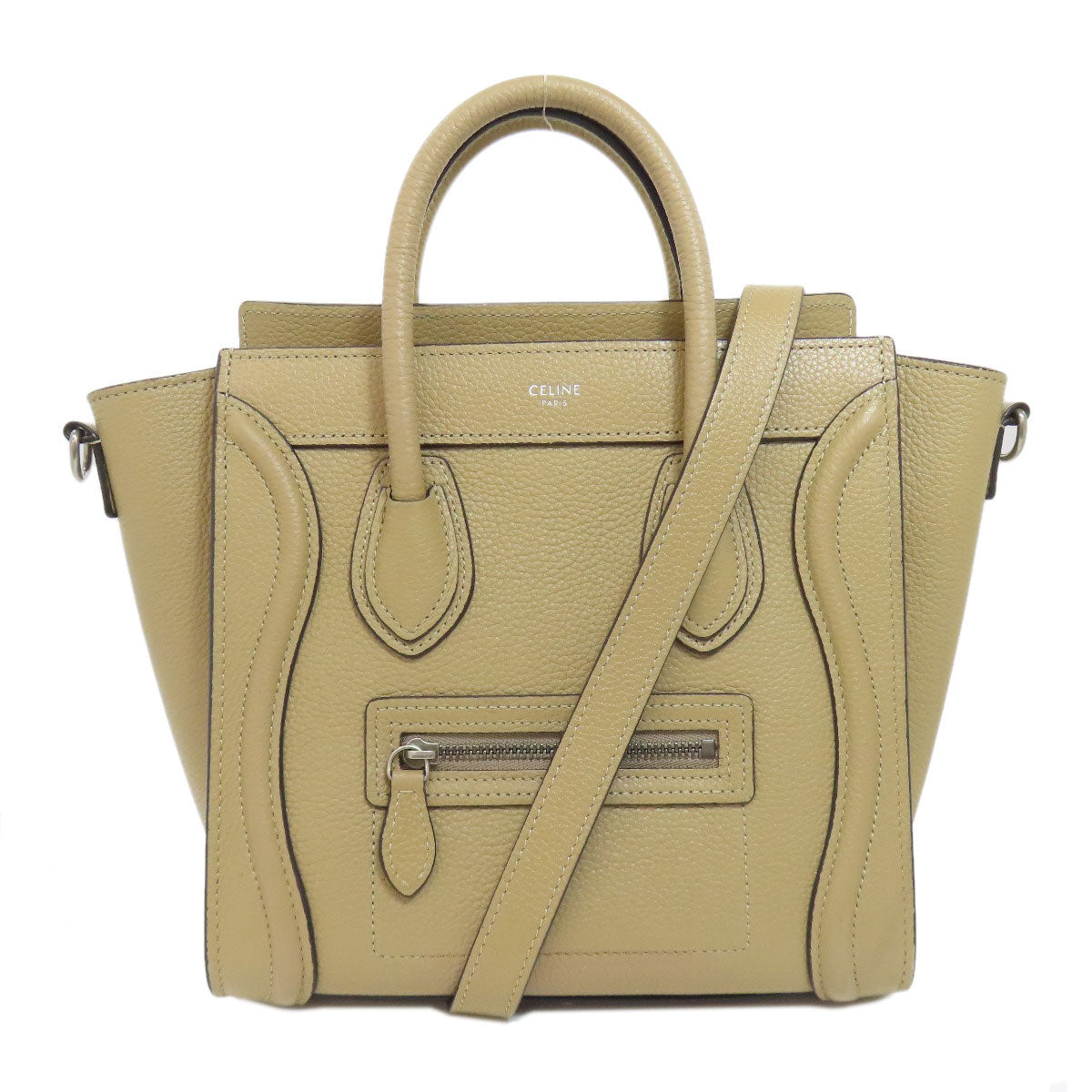CELINE Luggage nano 2 WAY Handbag Calf Ladies [Used]