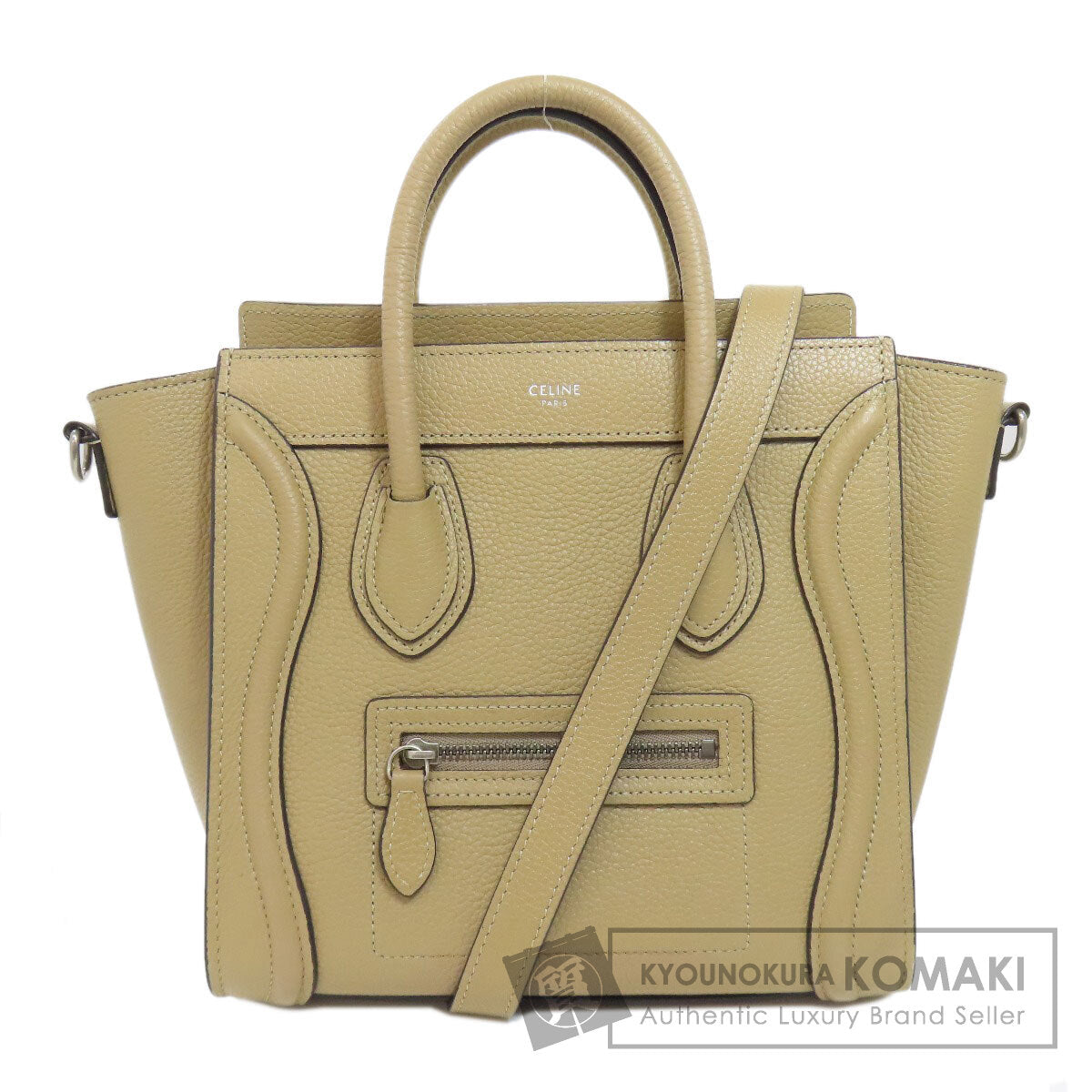CELINE Luggage nano 2 WAY Handbag Calf Ladies [Used]