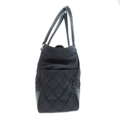 シャネル パリ ニューヨーク シルバー金具 トートバッグ ナイロン素材 レディース 【中古】【CHANEL】