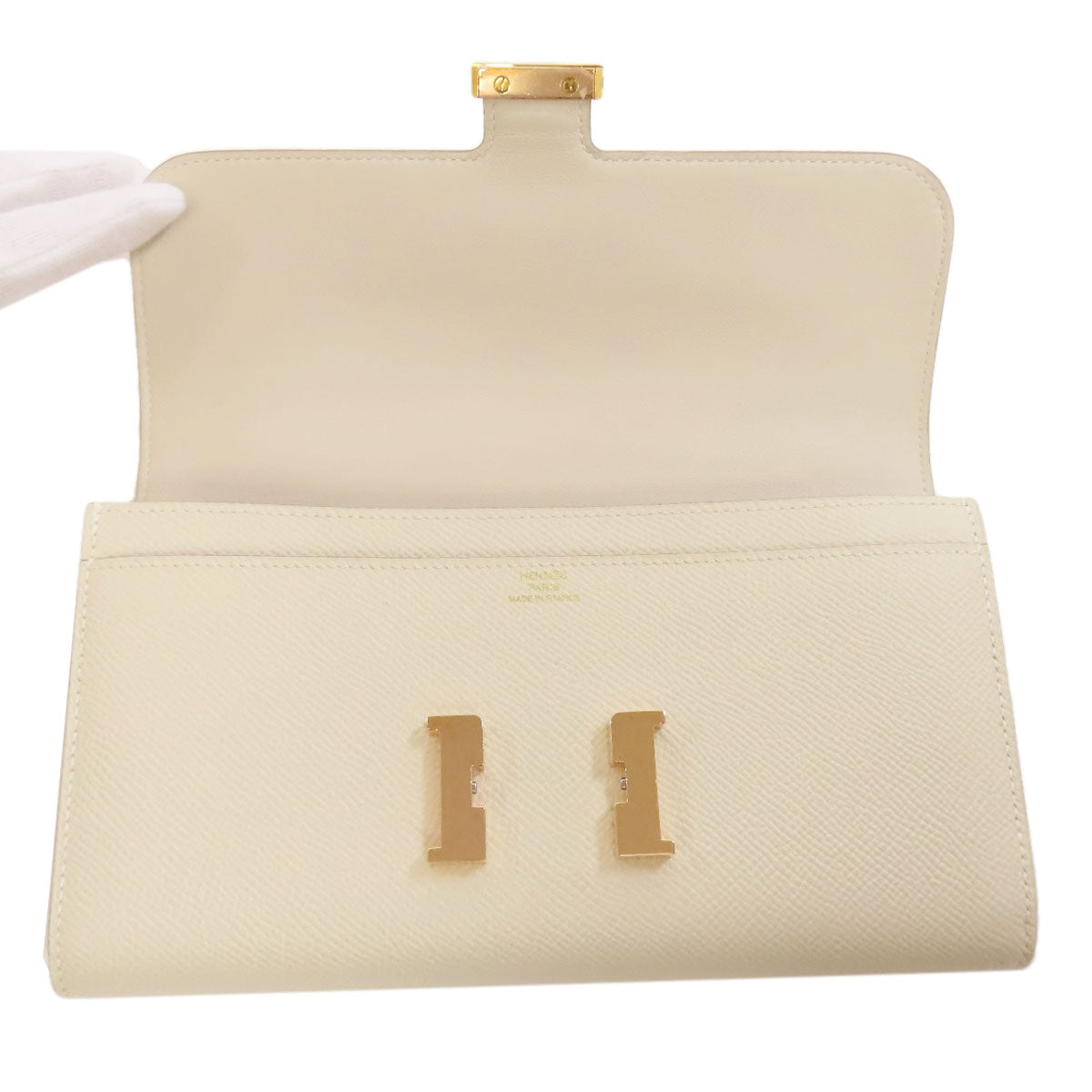 HERMES   Long wallet (with coin pocket) Constance Long Wallet GoldHardware Epsom Ladies