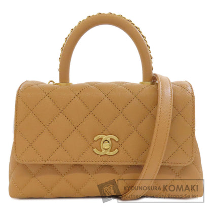 CHANEL   Handbag Coco Handle Matelasse GoldHardware 2WAY Grained Calfskin Skin Ladies