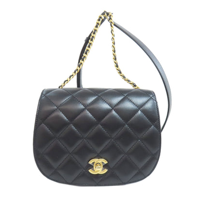 CHANEL Matelasse ChainShoulder GoldHardware Shoulder Bag Lambskin Ladies [Used]