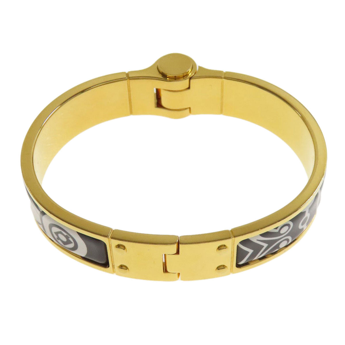HERMES Charniere Bracelet Gold Plated Ladies [Used]