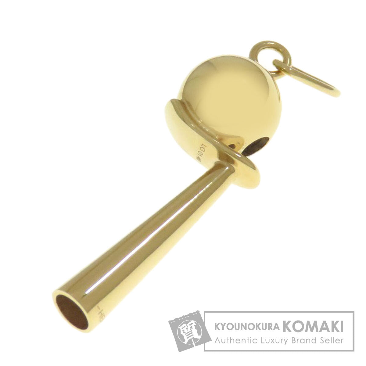 HERMES Shifure Pendant top Gold Plated Ladies [Used]