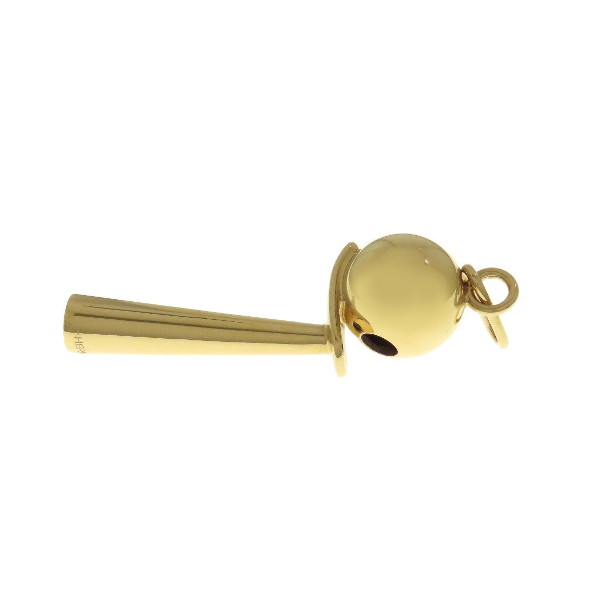 HERMES Shifure Pendant top Gold Plated Ladies [Used]