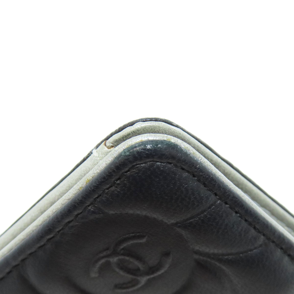 CHANEL   Long wallet (with coin pocket) Camellia COCO Mark SilverHardware Lambskin Ladies