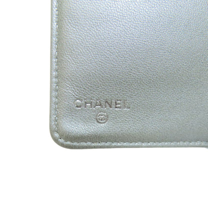 CHANEL   Long wallet (with coin pocket) Camellia COCO Mark SilverHardware Lambskin Ladies