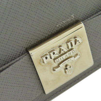 PRADA Fiocco Card Case Safiano Ladies [Used]