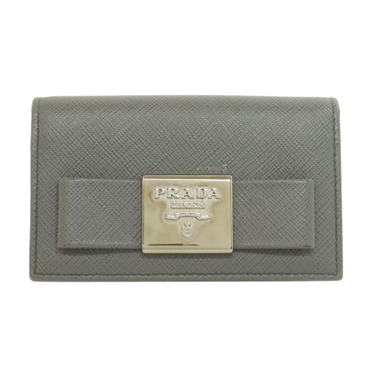 PRADA Fiocco Card Case Safiano Ladies [Used]