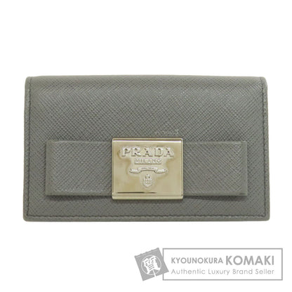PRADA Fiocco Card Case Safiano Ladies [Used]