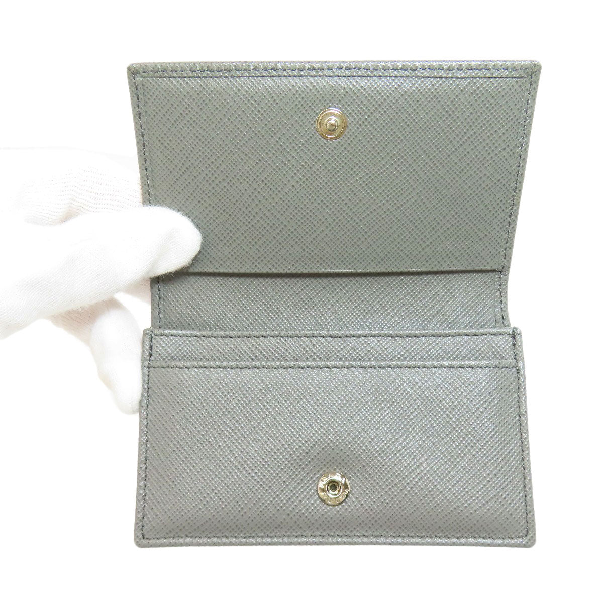 PRADA Fiocco Card Case Safiano Ladies [Used]