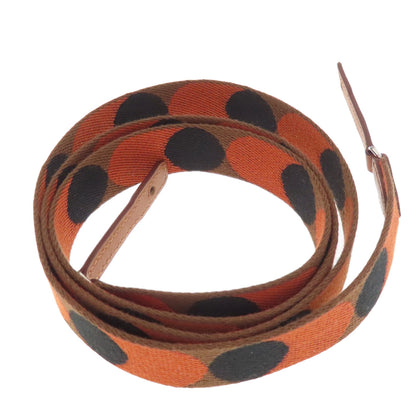 HERMES sangre flipper ball Shoulder strap Canvas Ladies [Used]