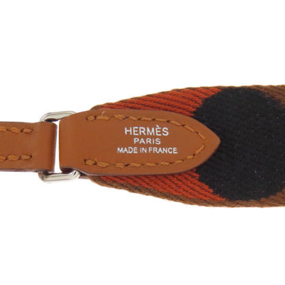 HERMES sangre flipper ball Shoulder strap Canvas Ladies [Used]