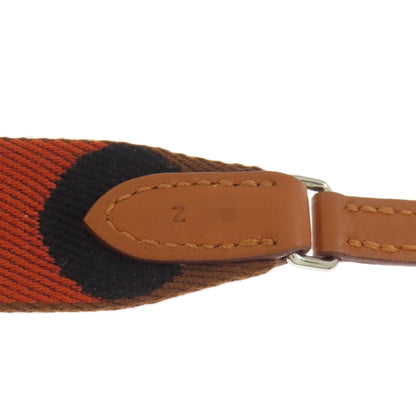 HERMES sangre flipper ball Shoulder strap Canvas Ladies [Used]